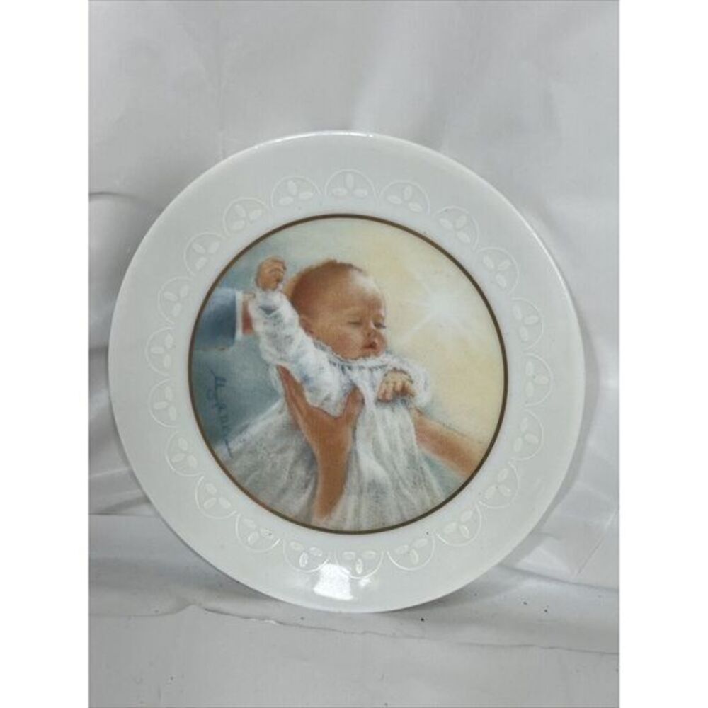 The  Christening By Abbie ‎ Williams 45104 Roman.Inc. 1991 Keepsake Plate/Stand